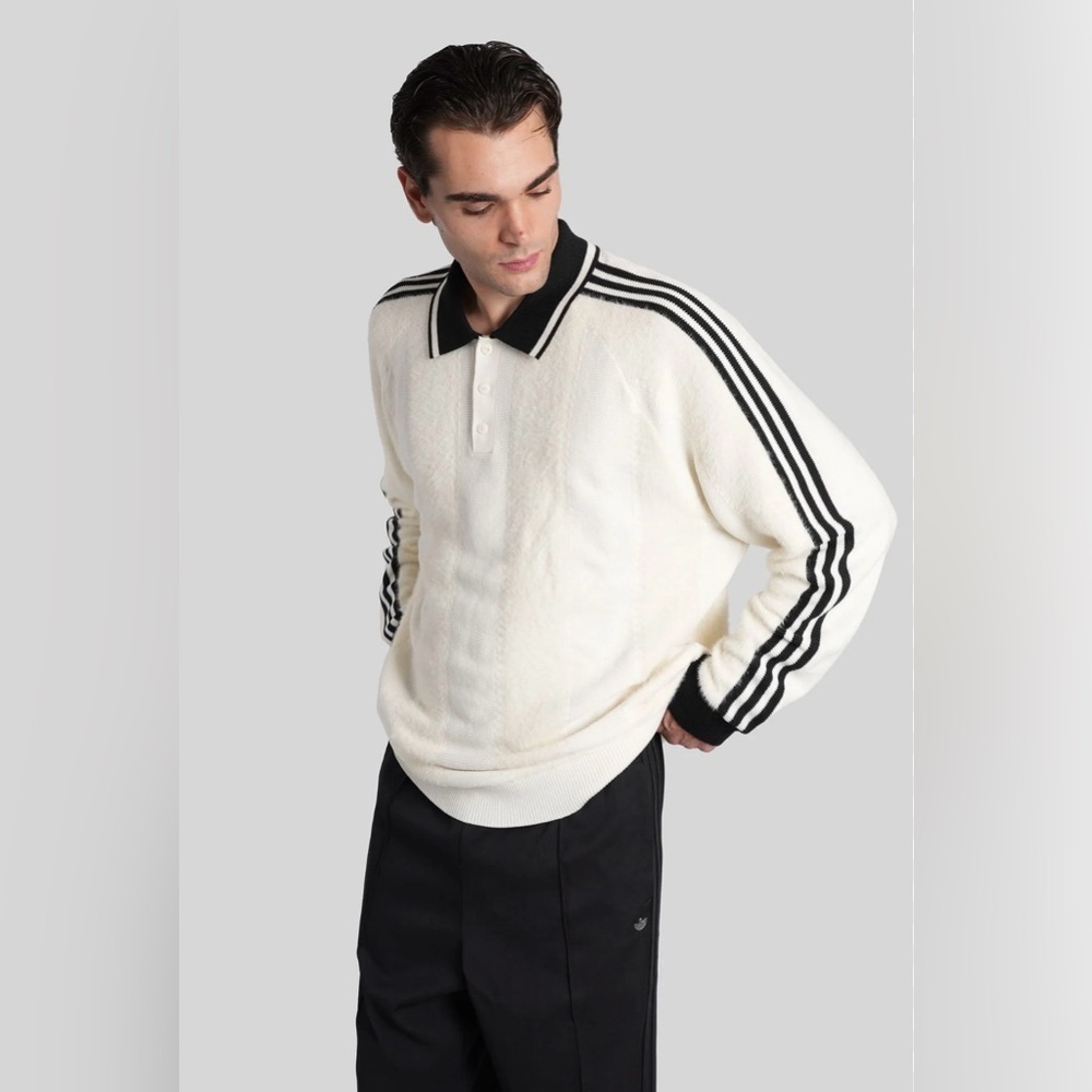Adidas Originals Premium Knit Jersey Men’s Lifestyle Casual Top AsiaFit JX3836 - Picture 10 of 16